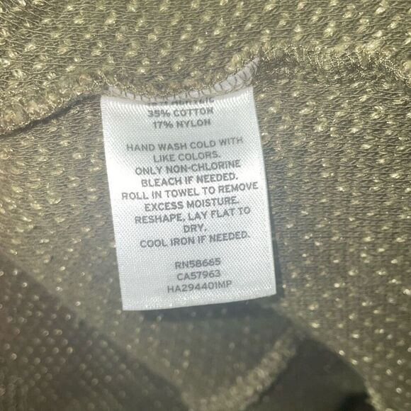 Halogen olive green asymmetrical zip up collared jacket sweater size small - Picture 11 of 11